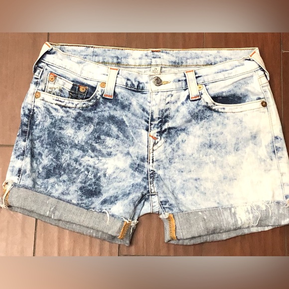 True Religion Light Blue Denim Shorts - Picture 2 of 8